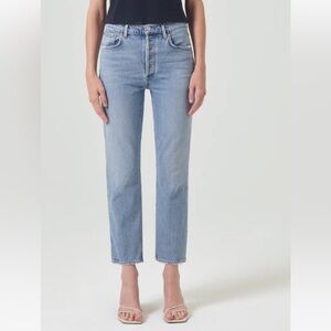 AGOLDE Riley high rise straight crop Jean size 25
